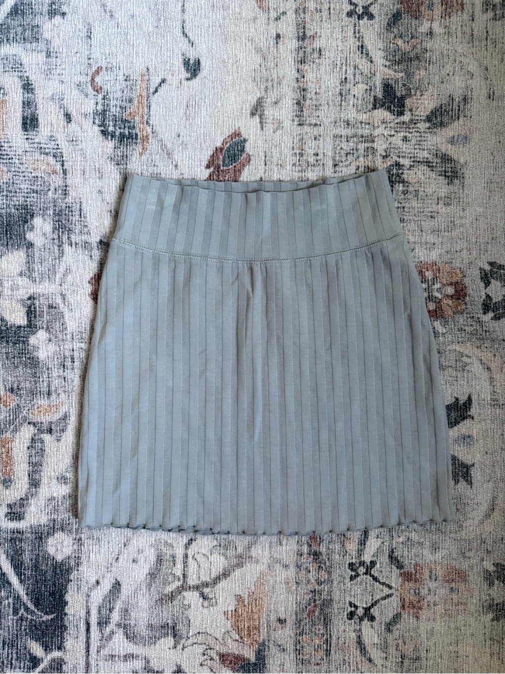 aerie Vertical Ribbed Mini Skirt in Gray
